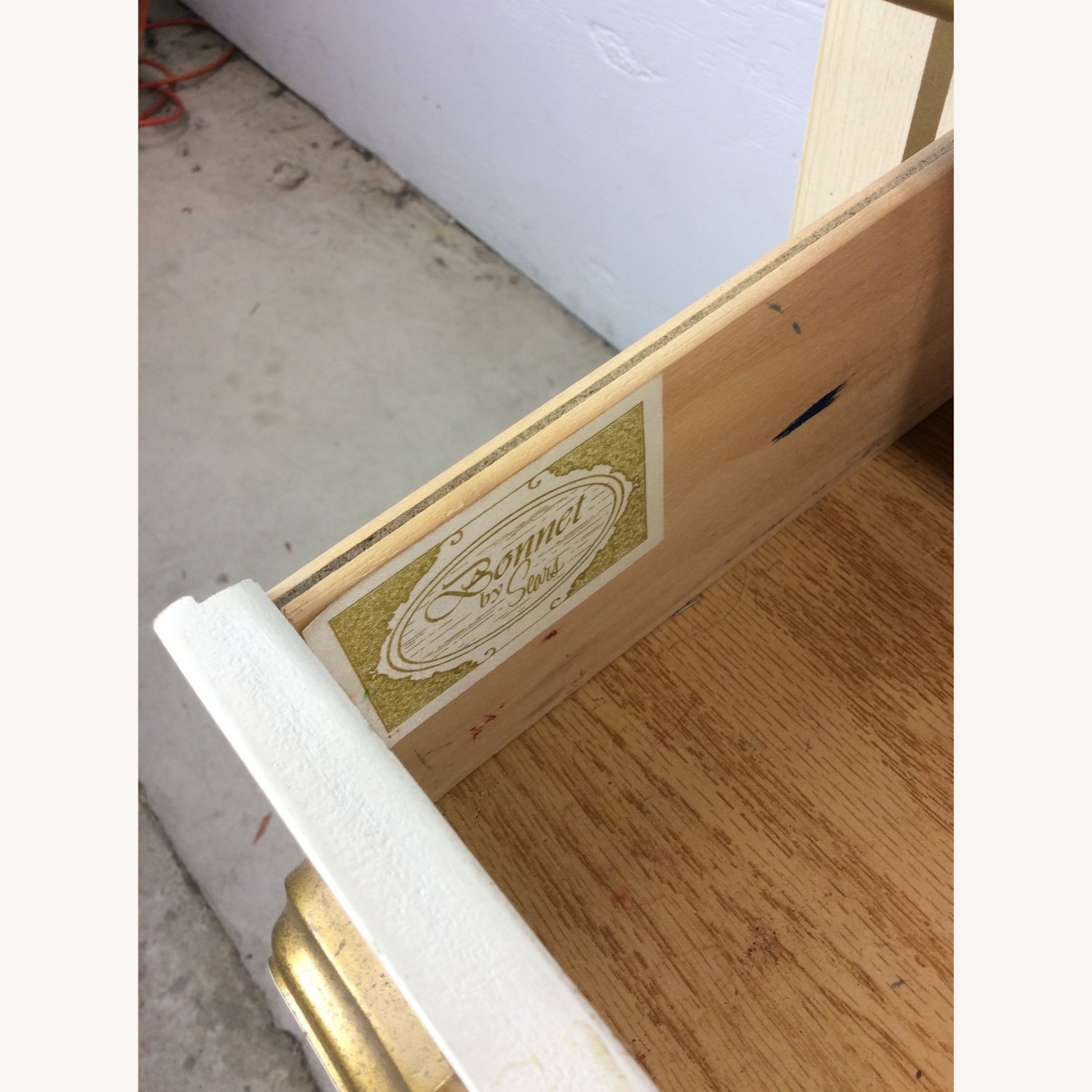 French Provincial Style Desk with 4 Drawers - image-21