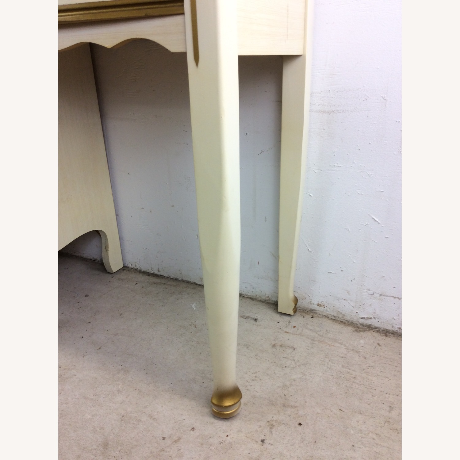 French Provincial Style Desk with 4 Drawers - image-11