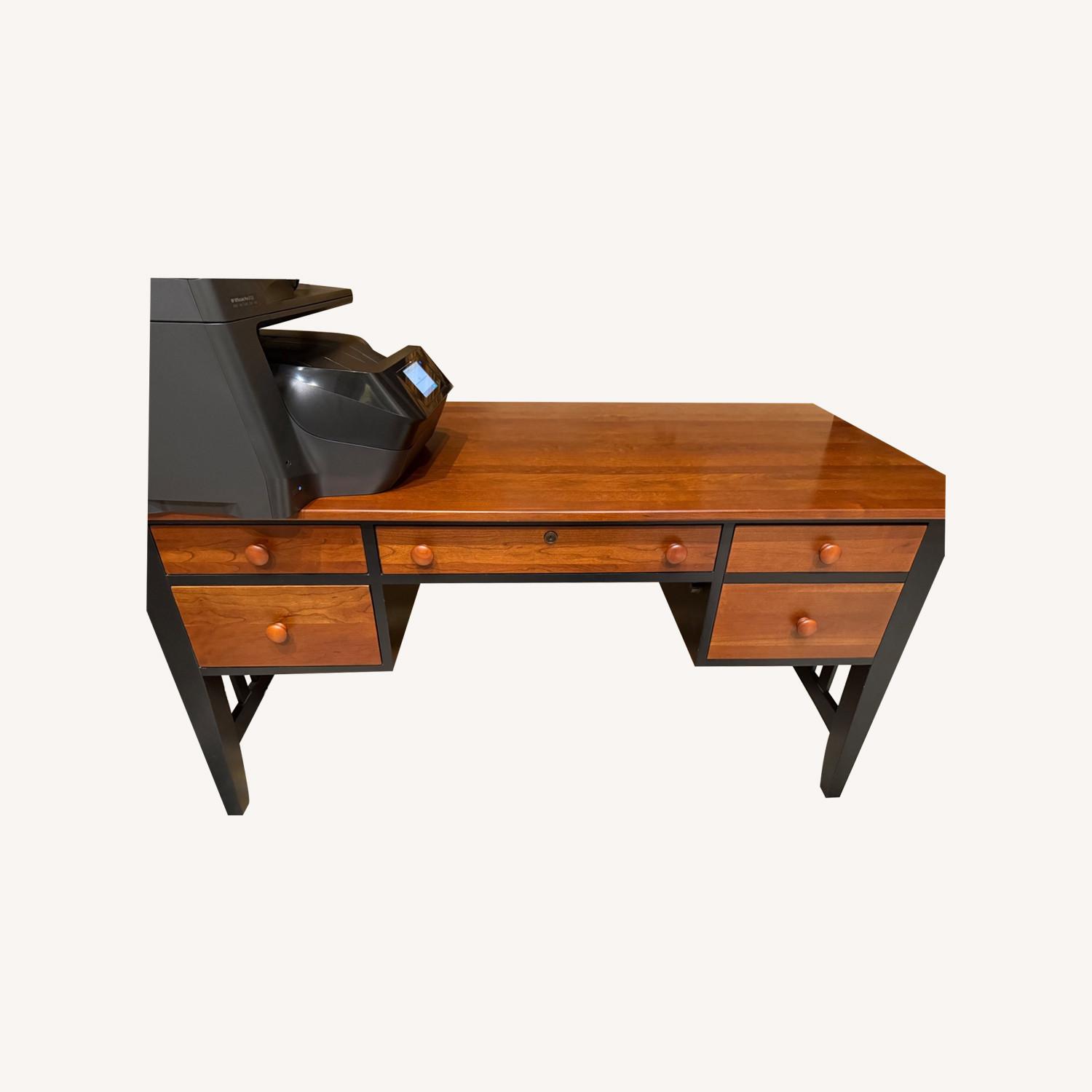 Ethan Allen Locking Cherry-wood Desk - image-5