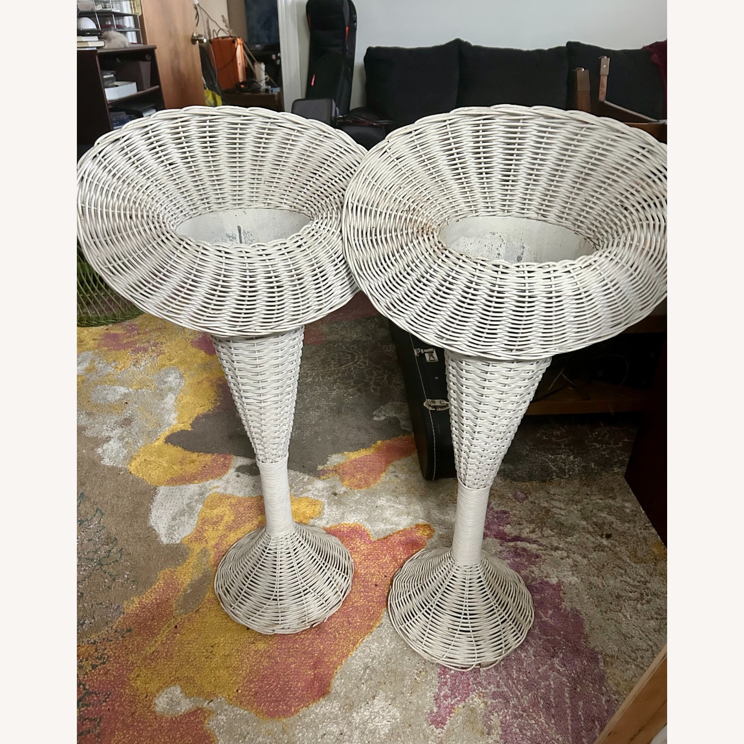 Pair of Vintage Mid Century Plant Stands - image-1