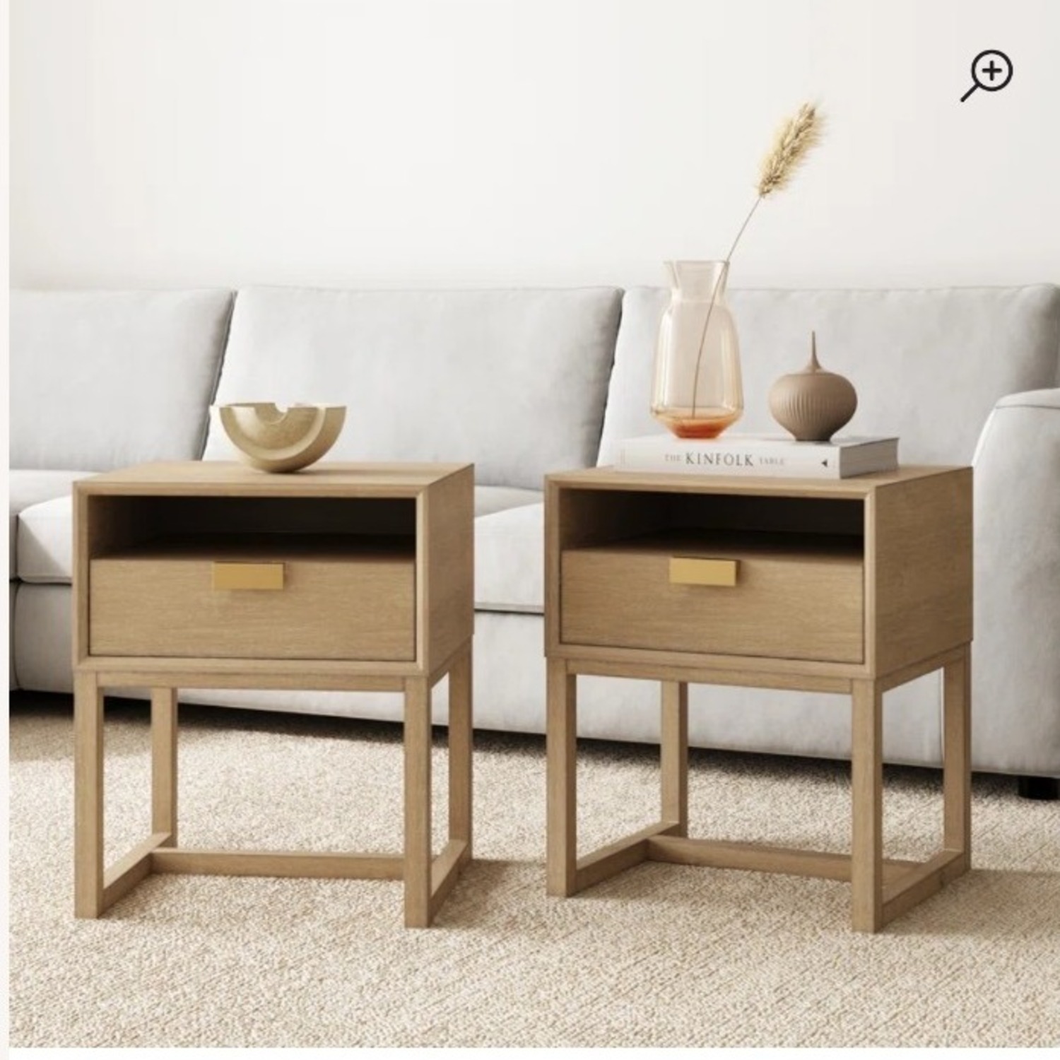 2-Piece Solid Wood Nightstand Set - image-1