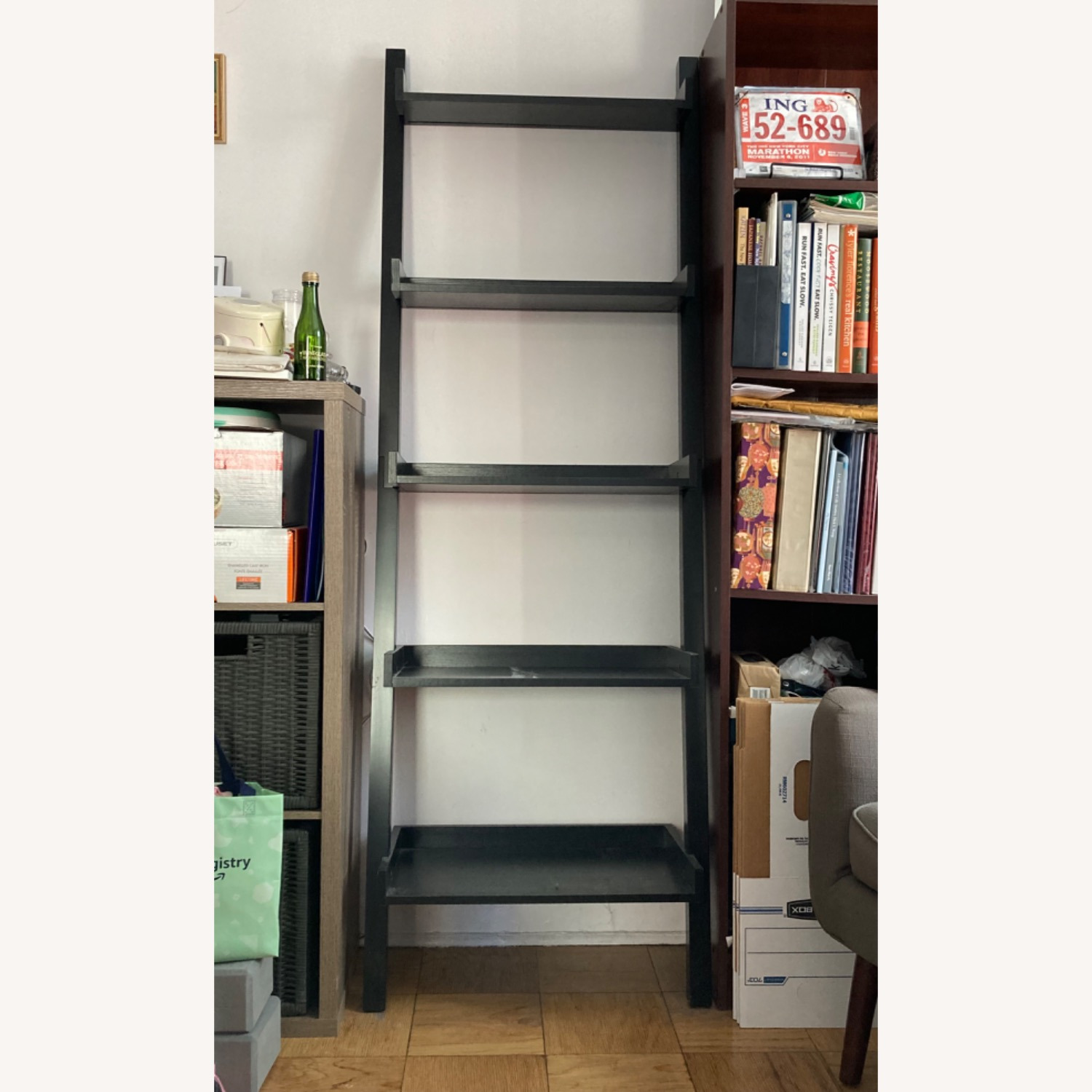 Container Store Linea Leaning Bookcase - AptDeco