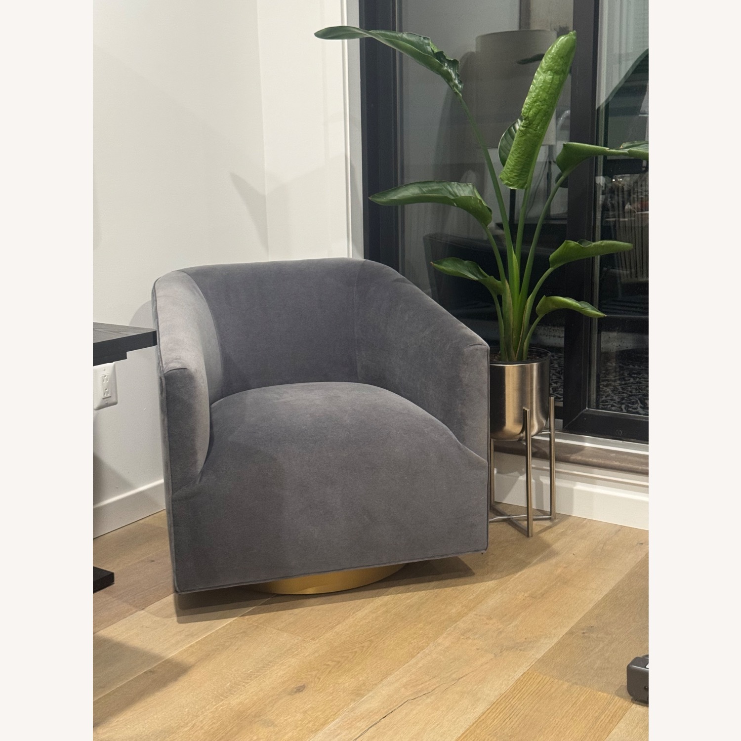 Restoration Hardware Swivel Chairs w Metal Base - image-4