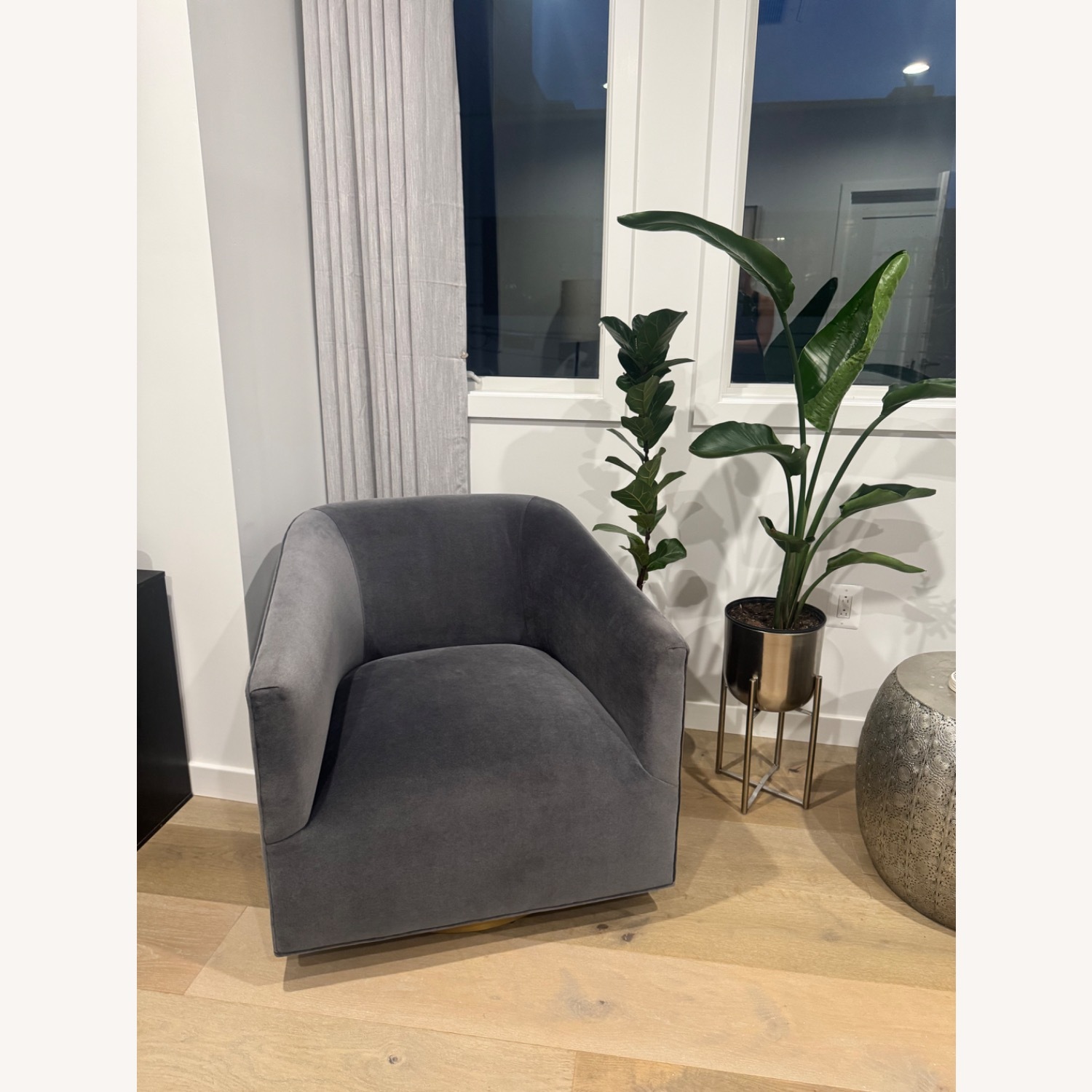 Restoration Hardware Swivel Chairs w Metal Base - image-11