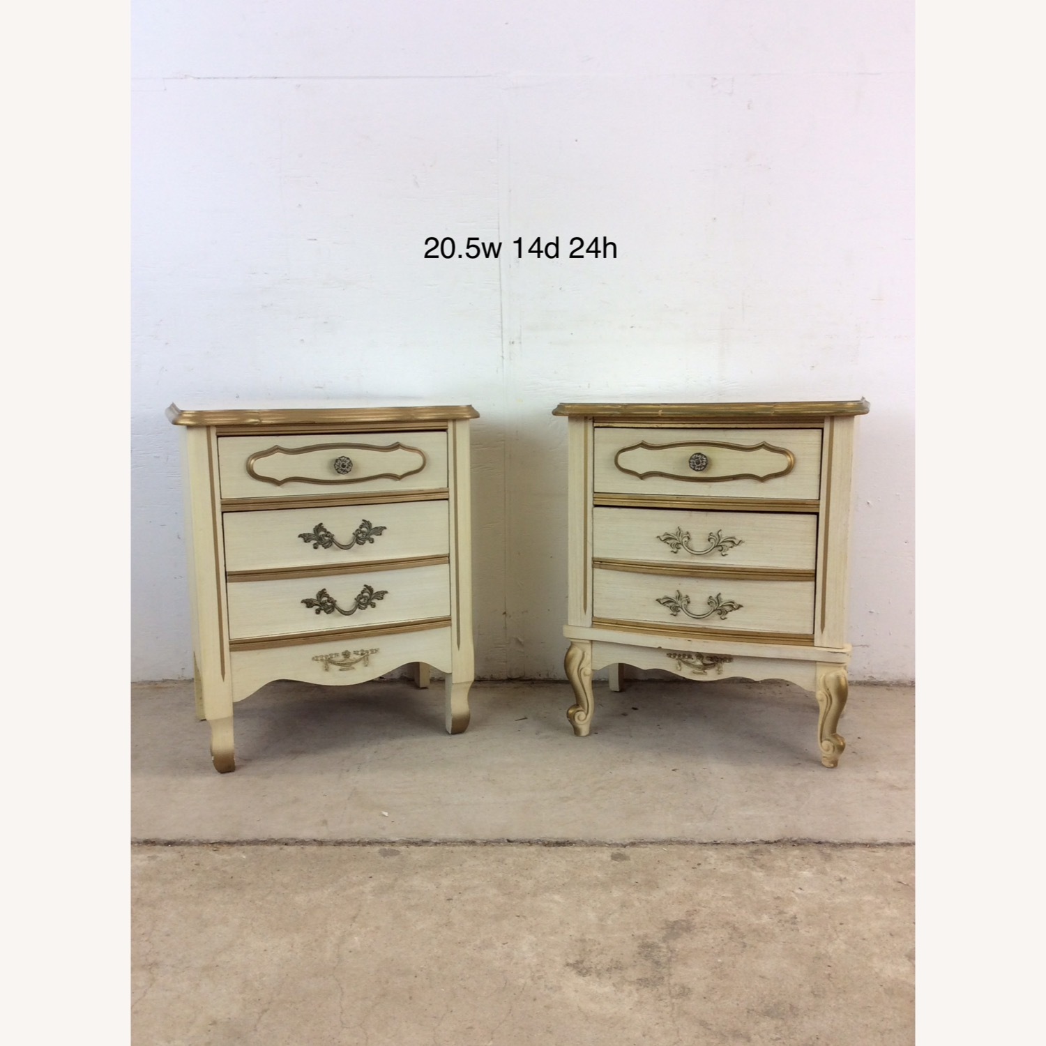 Pair Mid Century French Provincial Nightstands - image-23