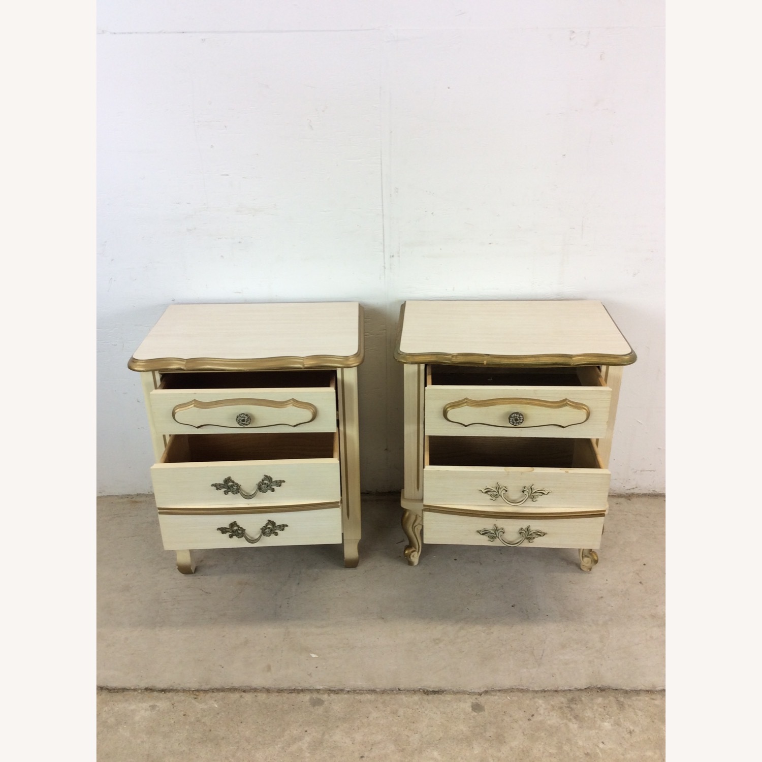 Pair Mid Century French Provincial Nightstands - image-11