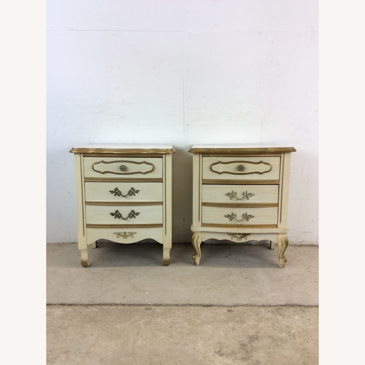 Pair Mid Century French Provincial Nightstands - image-10