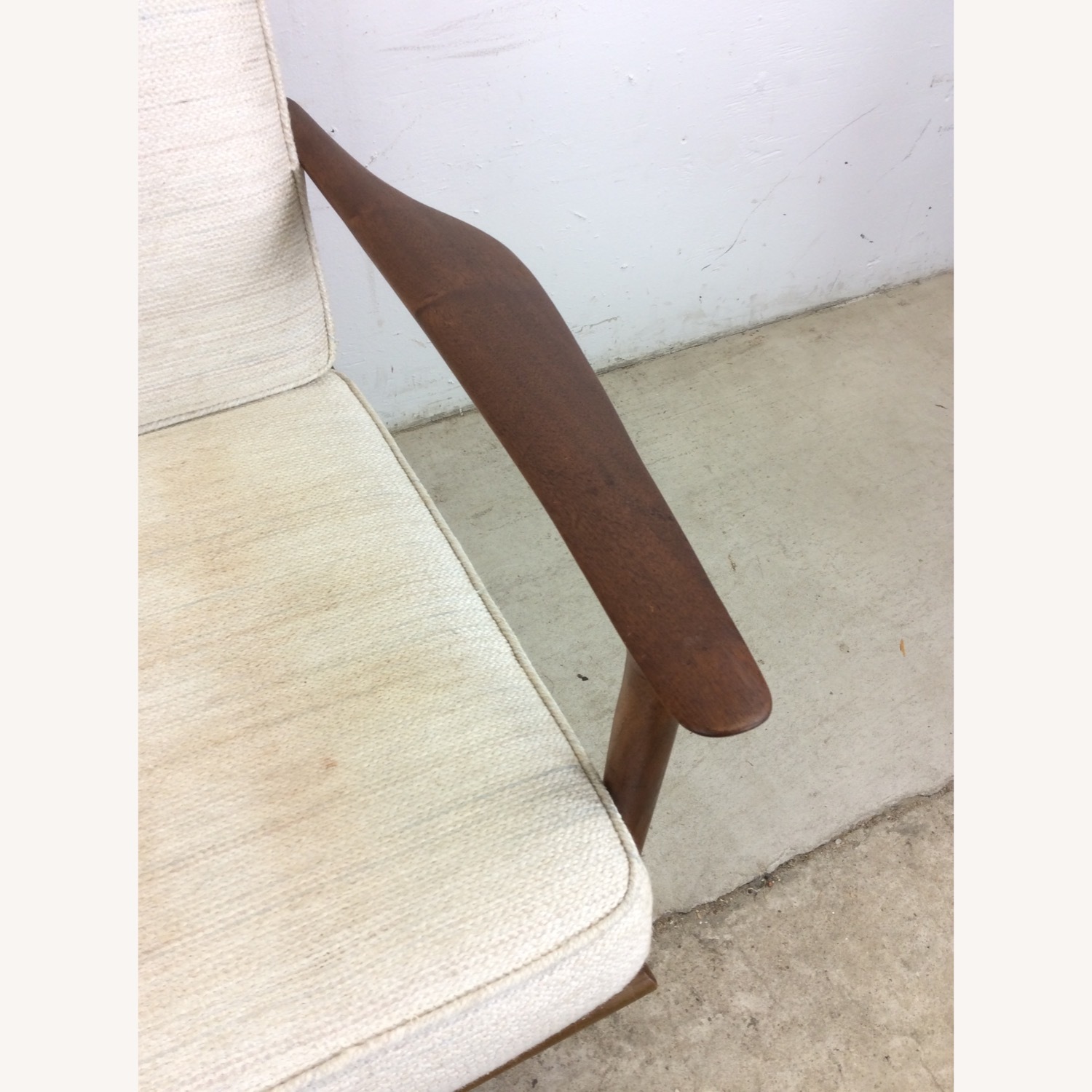 Danish Modern Lounge Chair with Solid Wood Frame - image-6