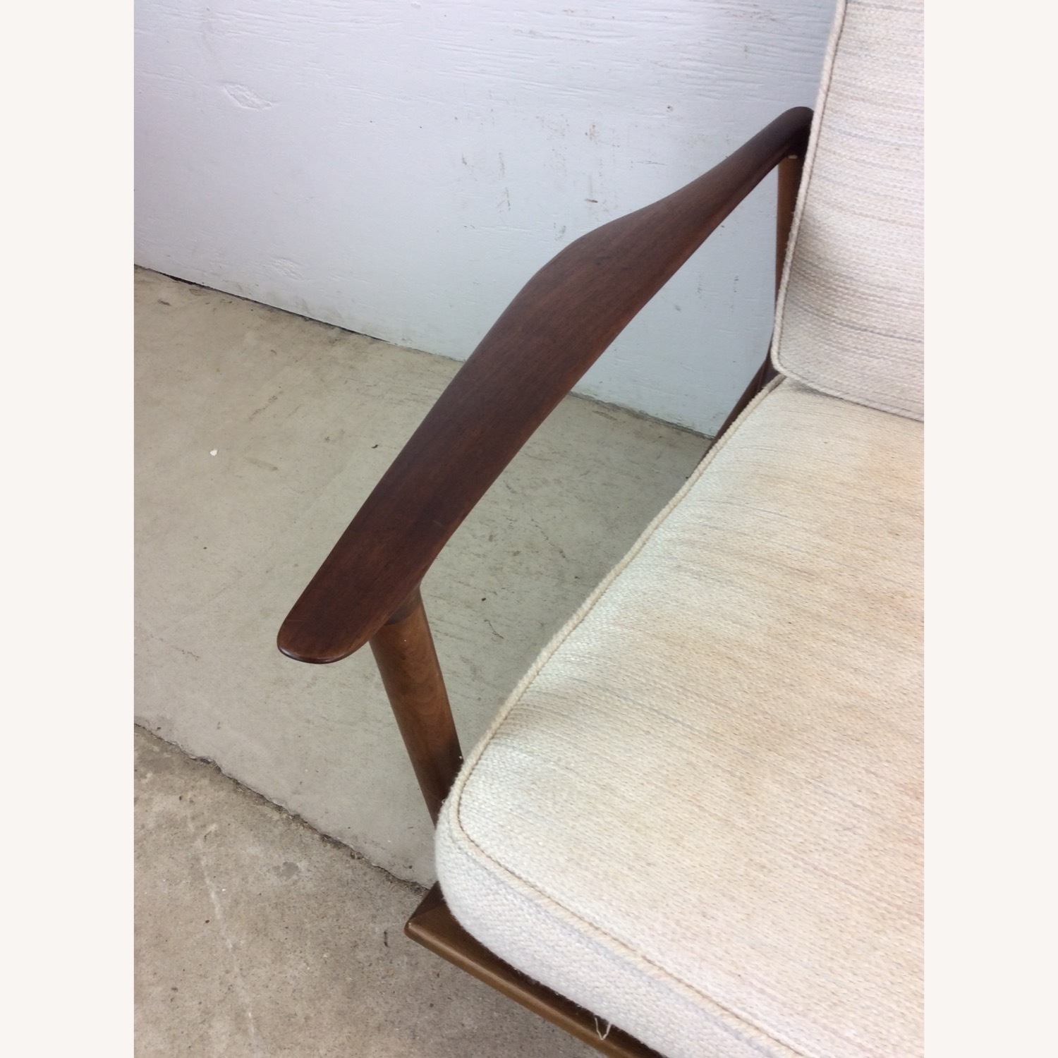 Danish Modern Lounge Chair with Solid Wood Frame - image-5