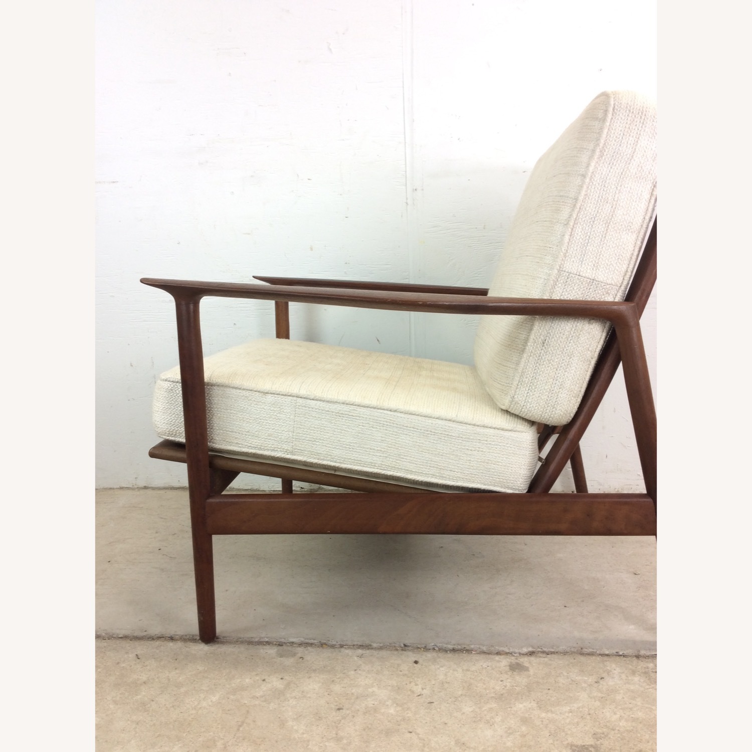 Danish Modern Lounge Chair with Solid Wood Frame - image-15