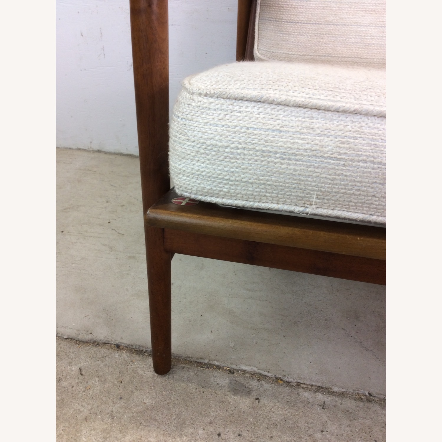 Danish Modern Lounge Chair with Solid Wood Frame - image-10