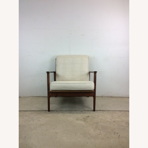 Used Danish Modern Lounge Chair with Solid Wood Frame for sale on AptDeco