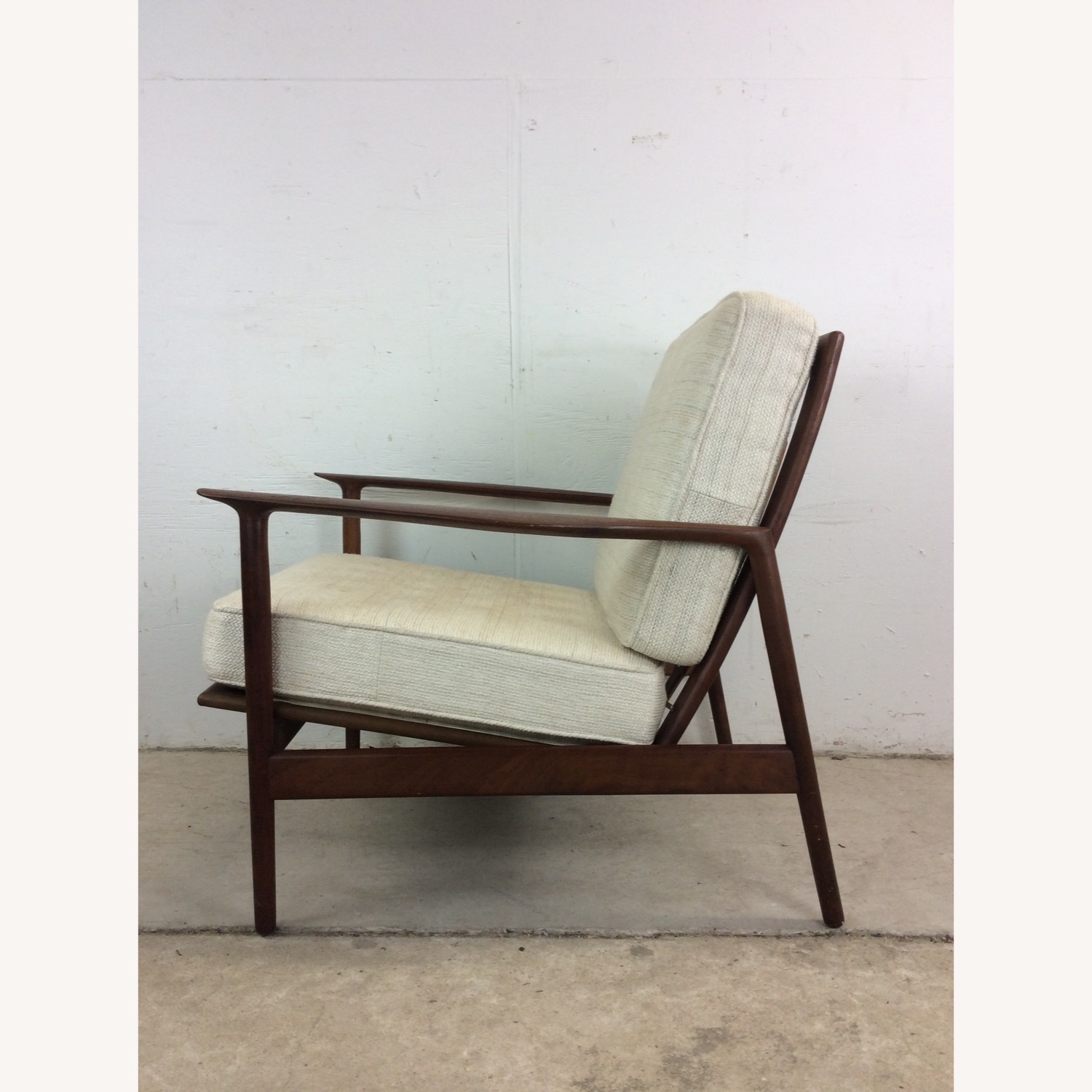Danish Modern Lounge Chair with Solid Wood Frame - image-14