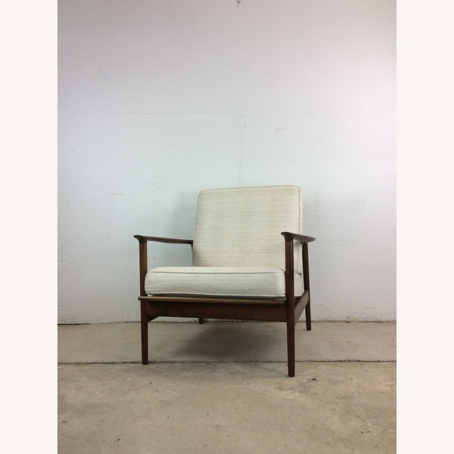 Danish Modern Lounge Chair with Solid Wood Frame - image-13