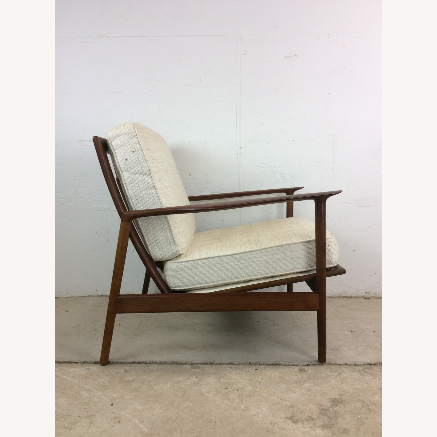 Danish Modern Lounge Chair with Solid Wood Frame - image-19