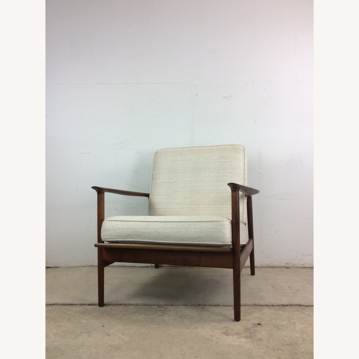 Danish Modern Lounge Chair with Solid Wood Frame - image-12