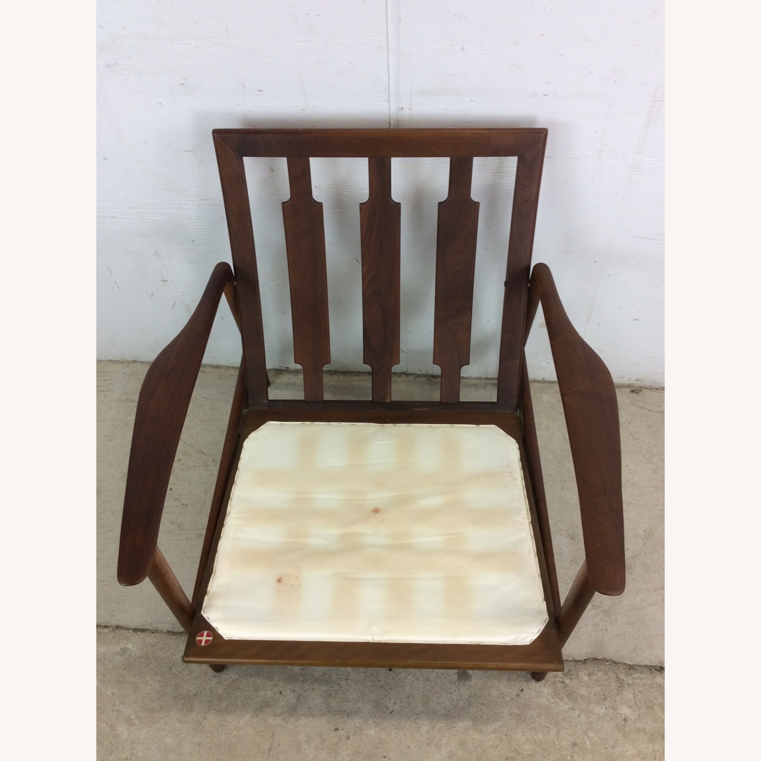 Danish Modern Lounge Chair with Solid Wood Frame - image-20