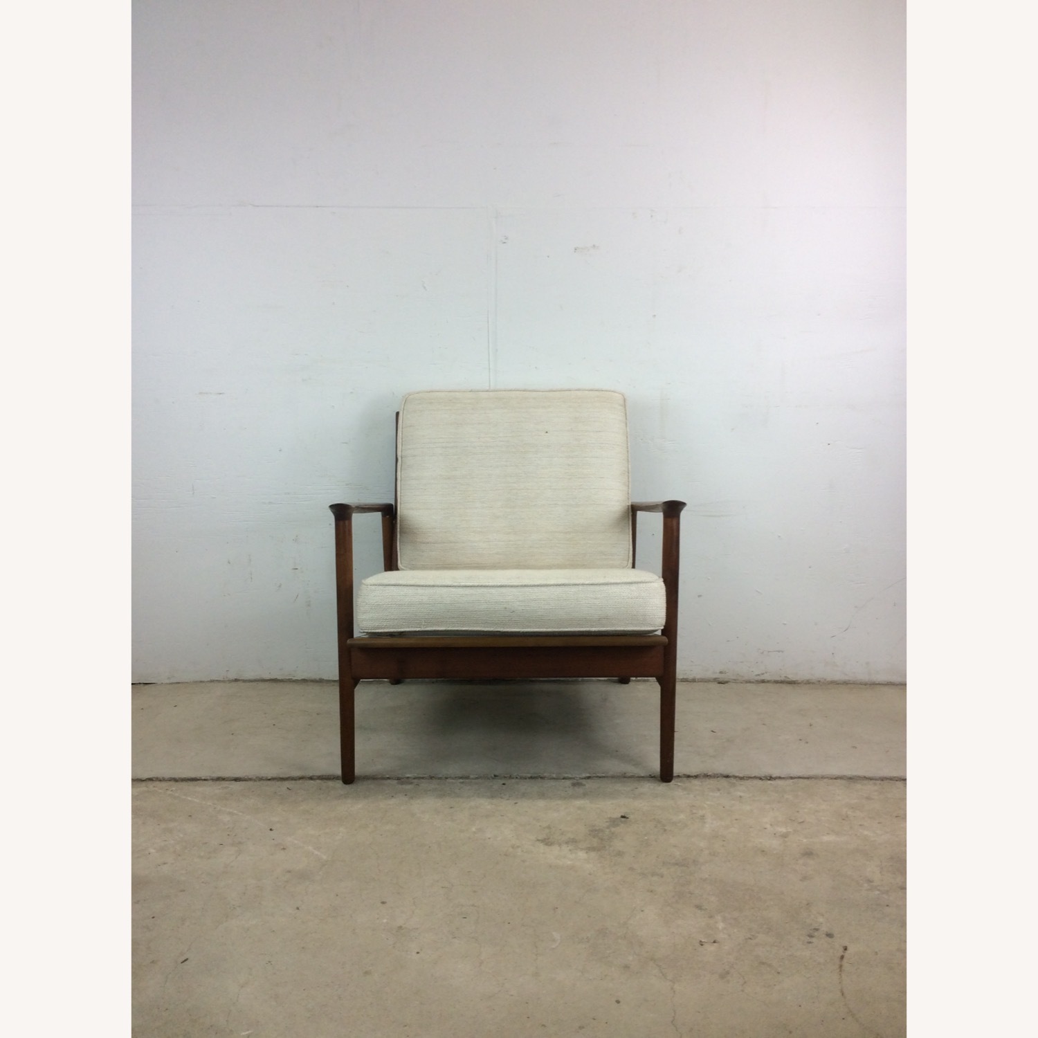 Danish Modern Lounge Chair with Solid Wood Frame - image-2
