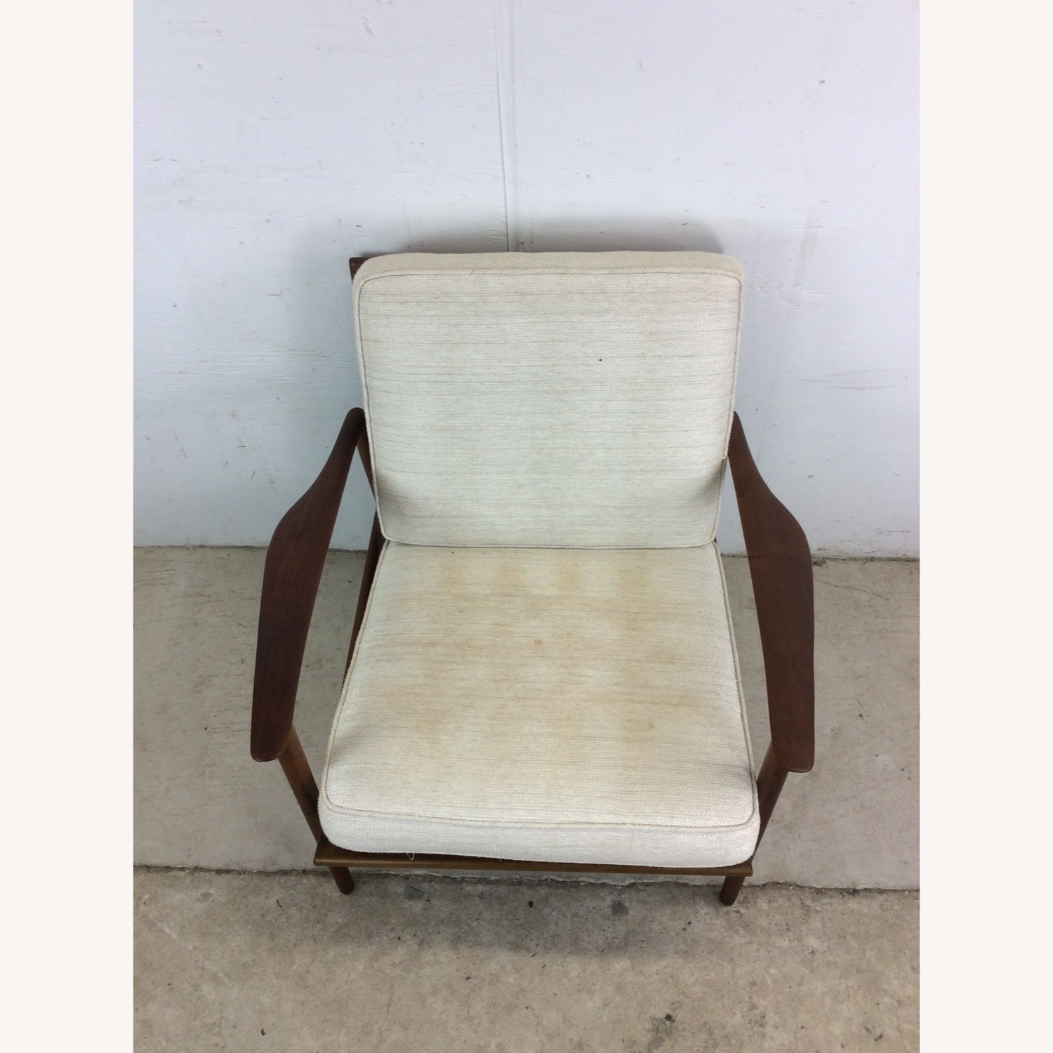 Danish Modern Lounge Chair with Solid Wood Frame - image-4