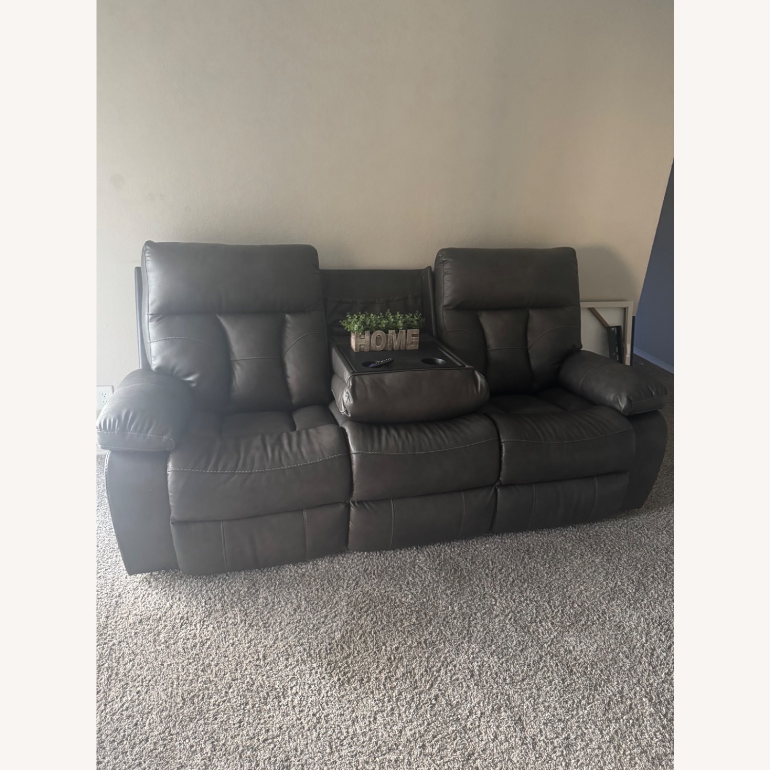  Ashley Furniture Dark Brown Sofa  - image-1