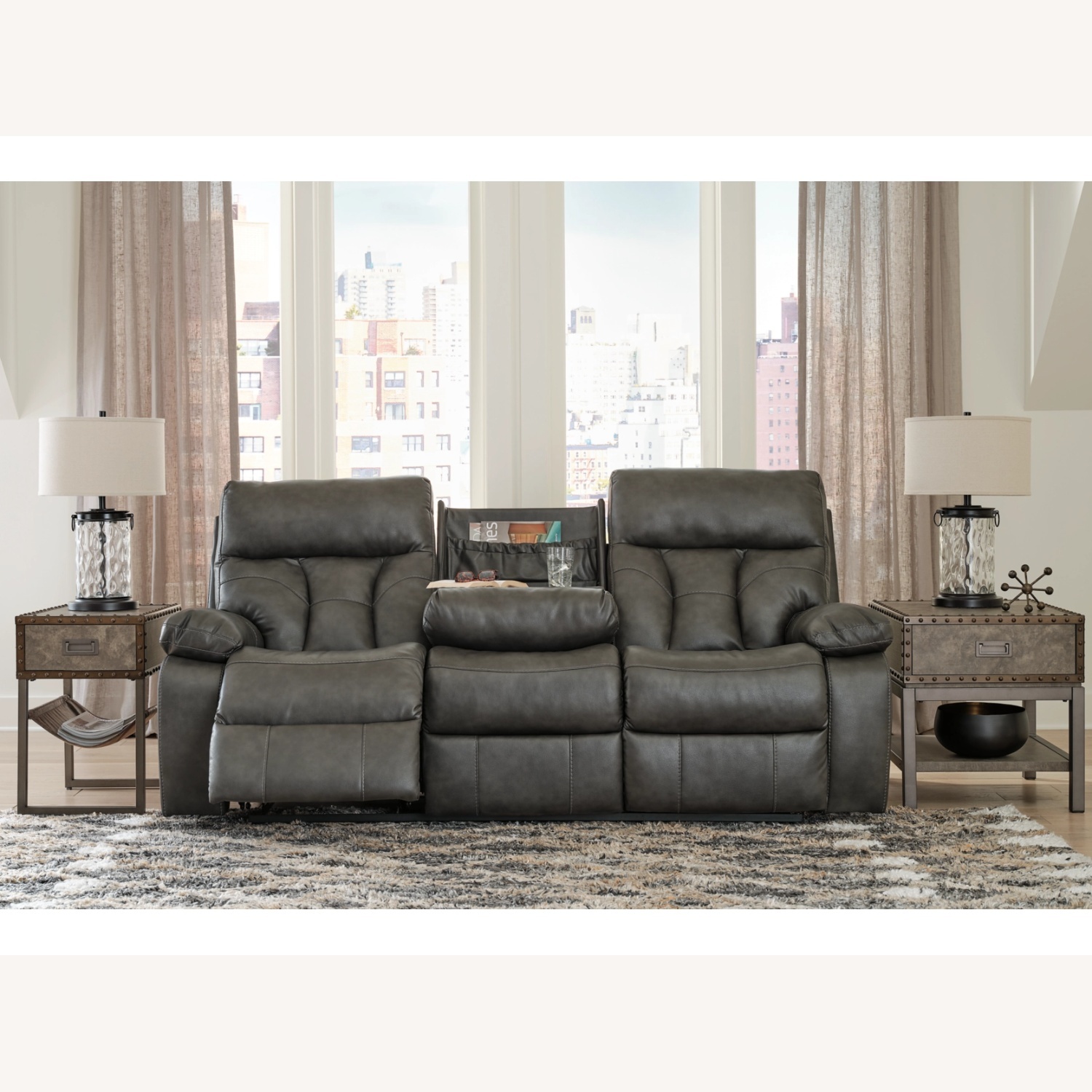  Ashley Furniture Dark Brown Sofa  - image-5