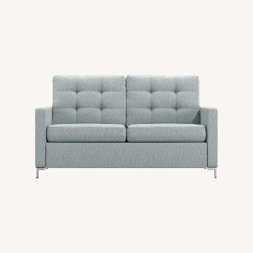 Used Crate & Barrel Bowen Queen Sleeper Sofa Light Blue for sale on AptDeco