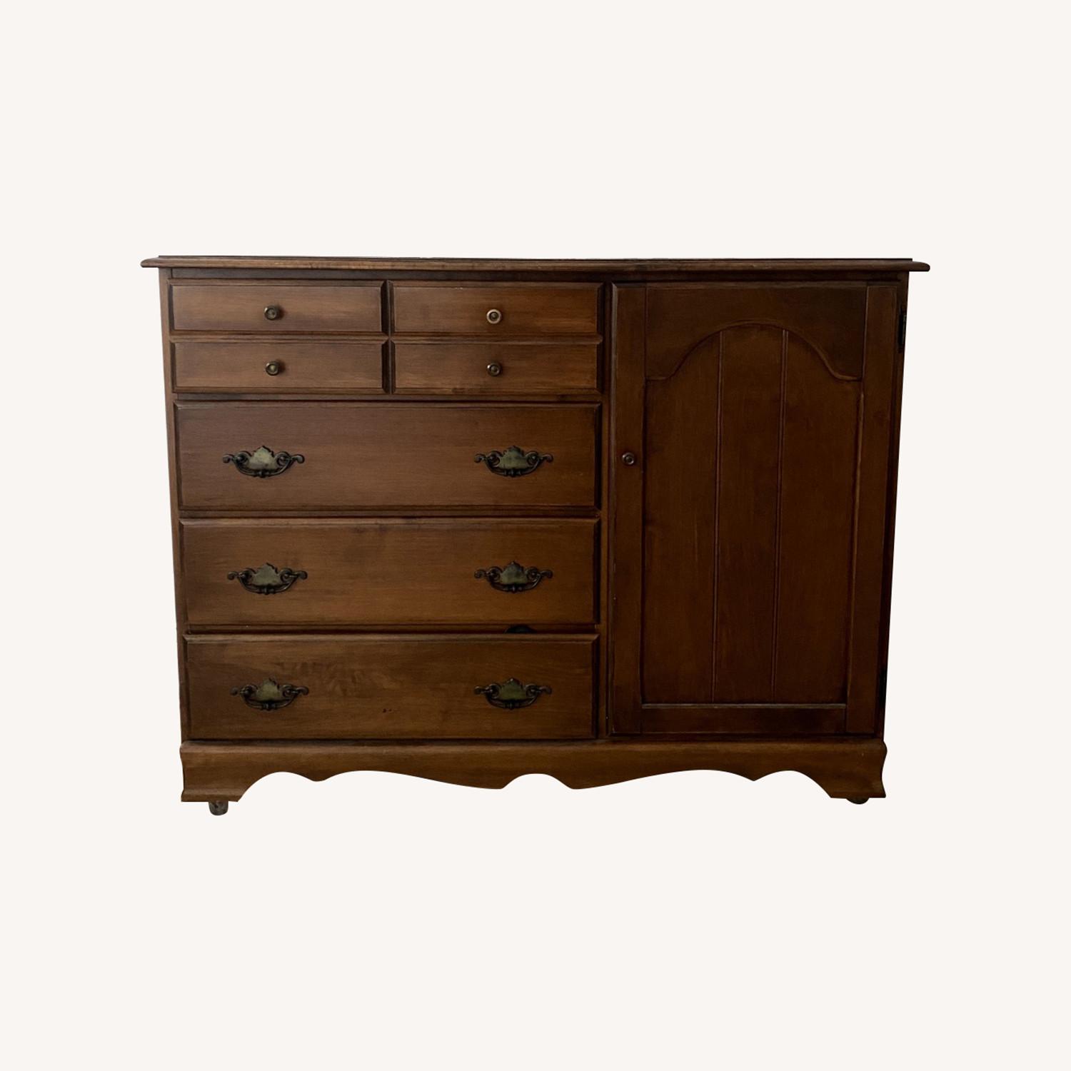Vintage Dresser with Cabinet - image-0