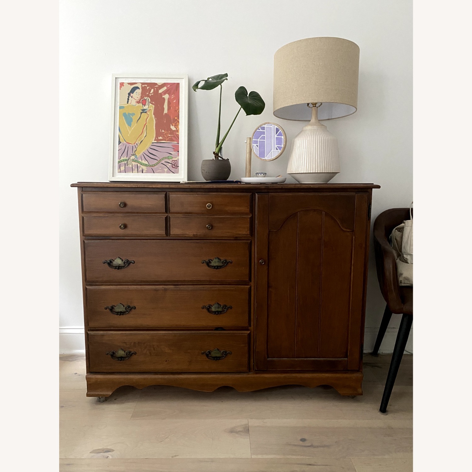 Vintage Dresser with Cabinet - image-1