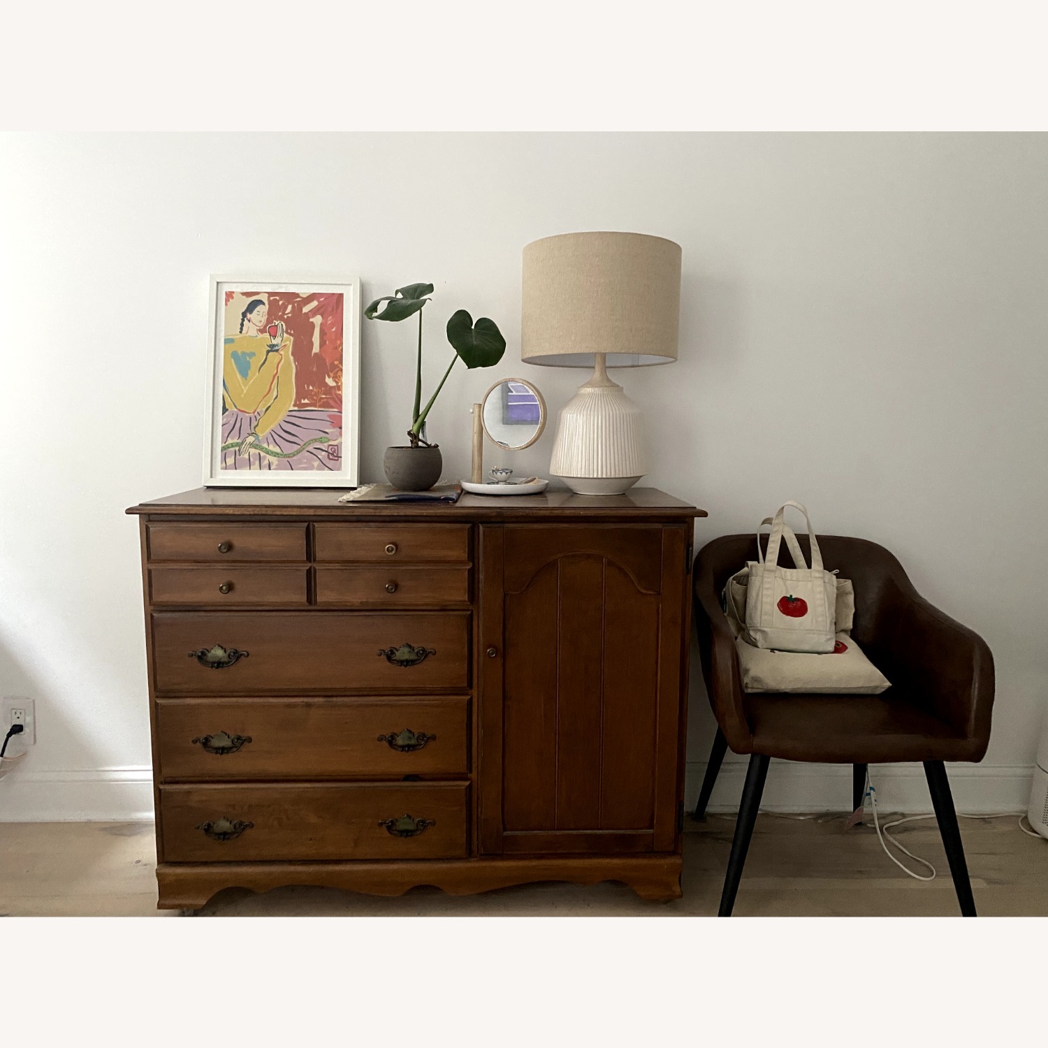 Vintage Dresser with Cabinet - image-3