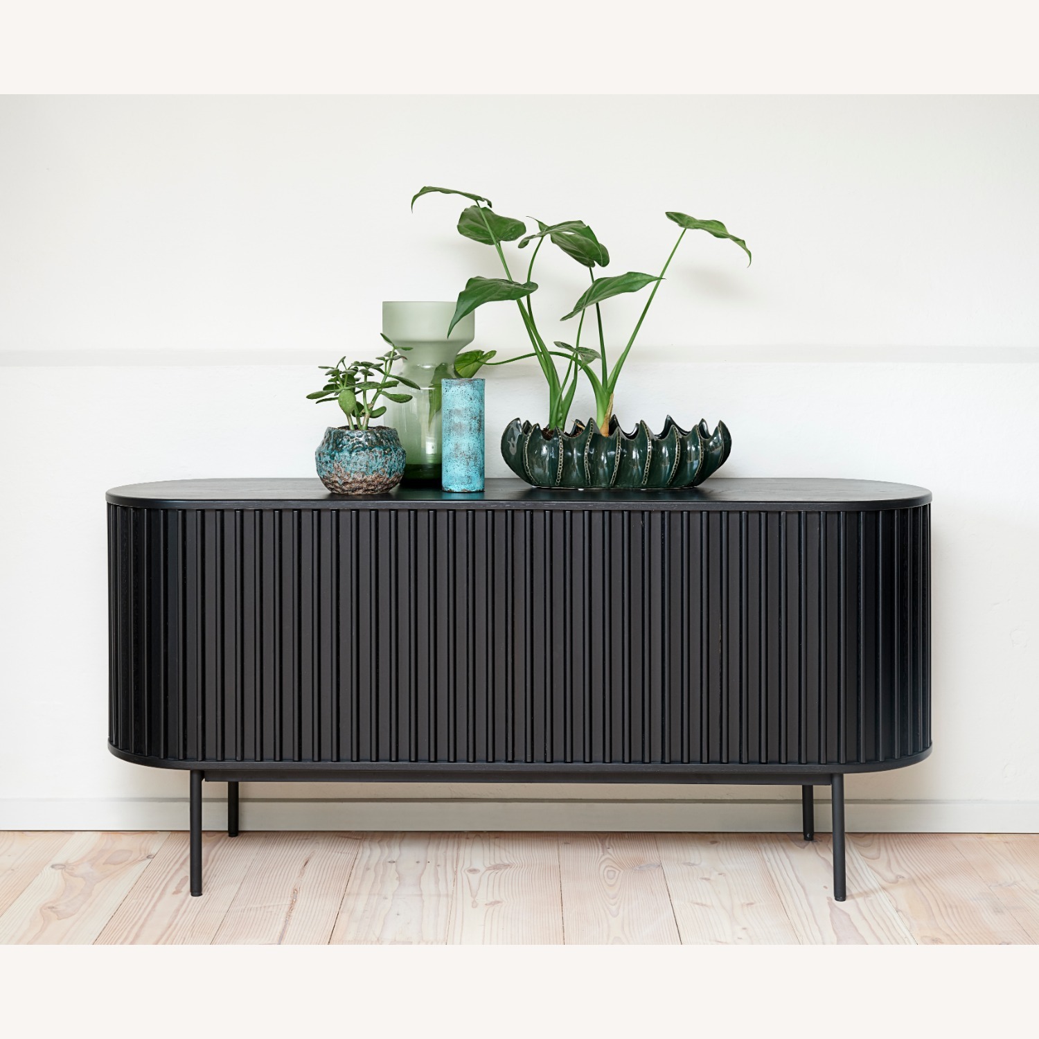 Asta Black Sideboard with Sliding Doors - image-10