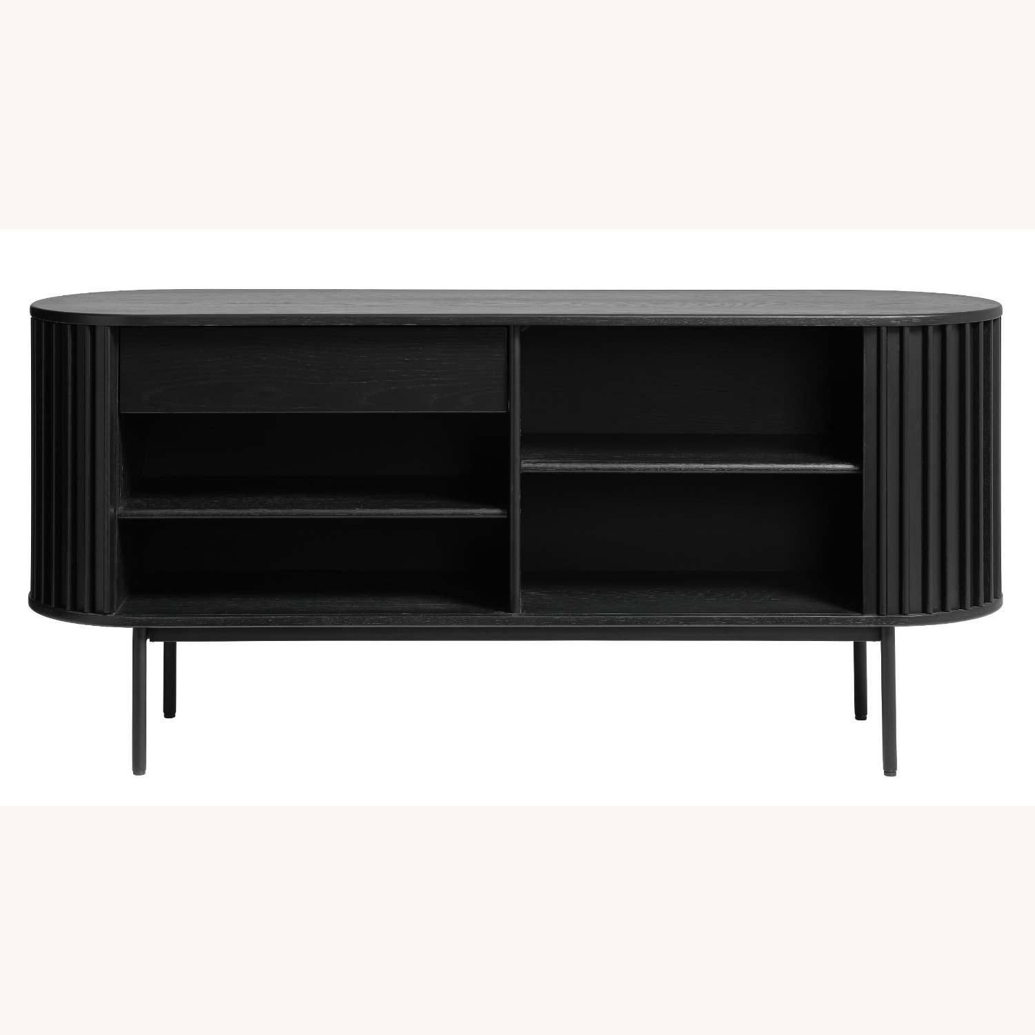Asta Black Sideboard with Sliding Doors - image-5