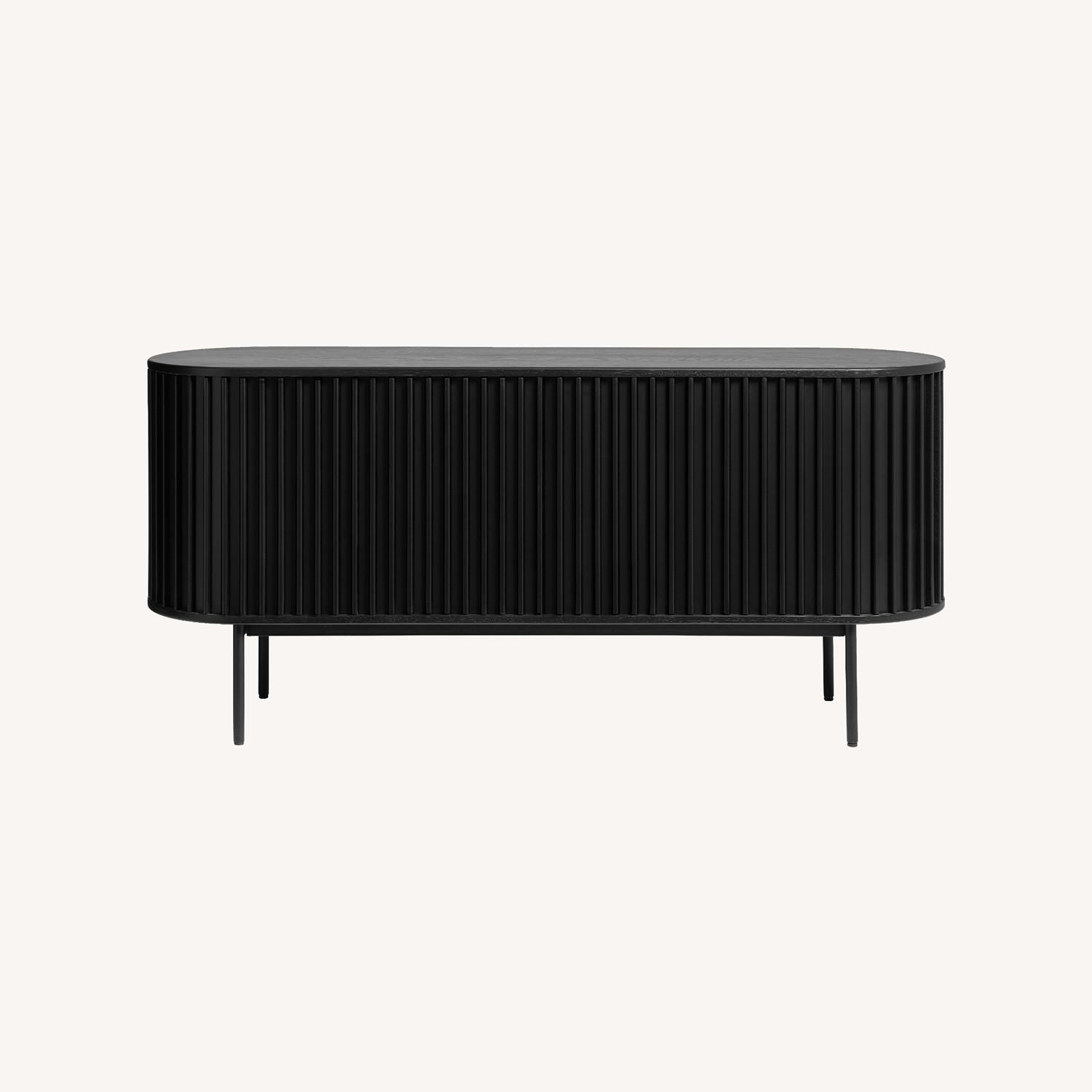 Asta Black Sideboard with Sliding Doors - image-0