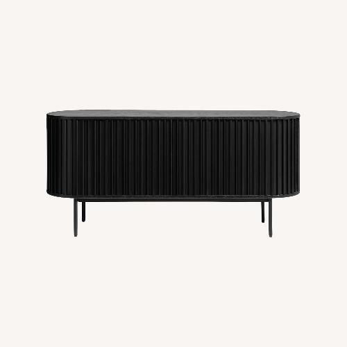 Used Asta Black Sideboard with Sliding Doors for sale on AptDeco