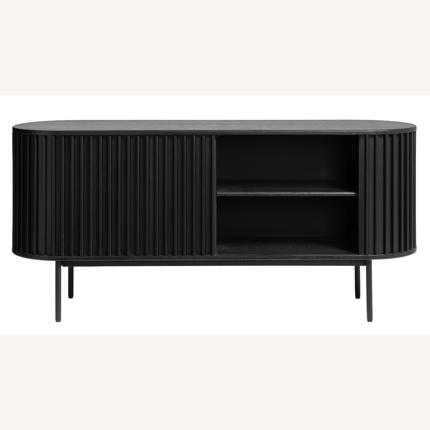 Asta Black Sideboard with Sliding Doors - image-4