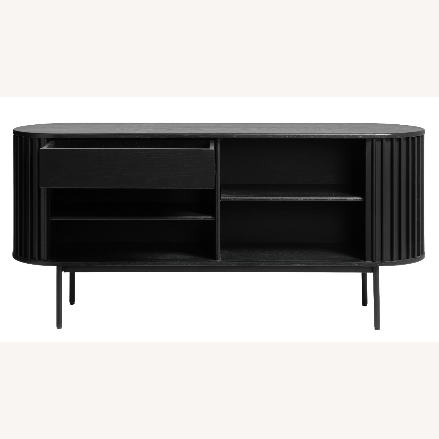 Asta Black Sideboard with Sliding Doors - image-6