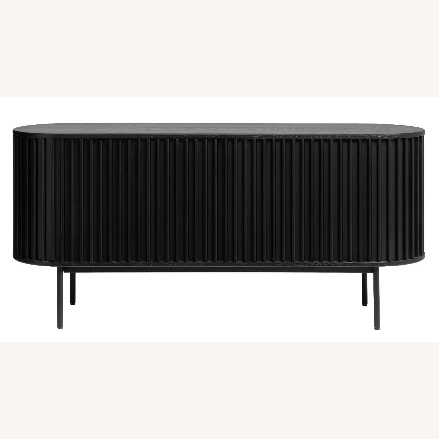 Asta Black Sideboard with Sliding Doors - image-1