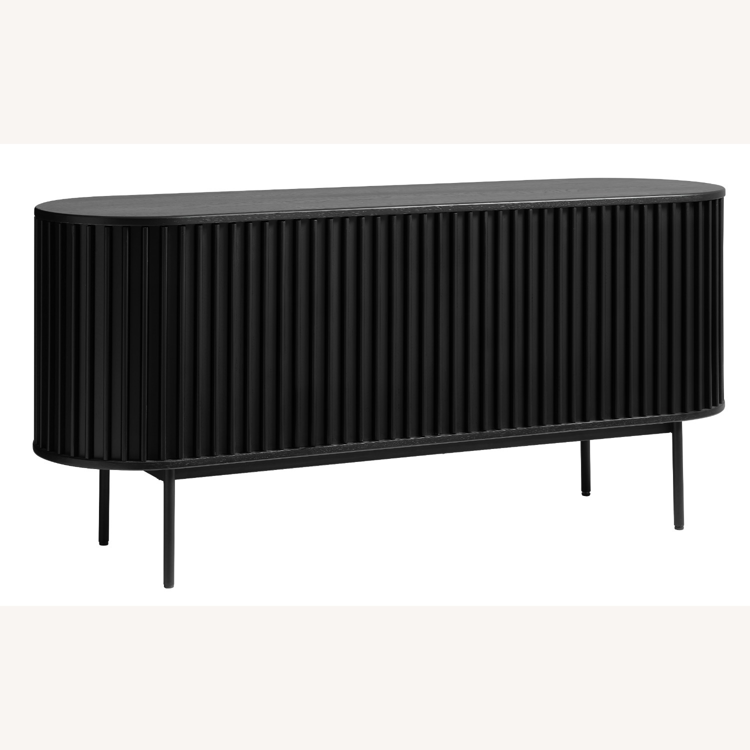 Asta Black Sideboard with Sliding Doors - image-2