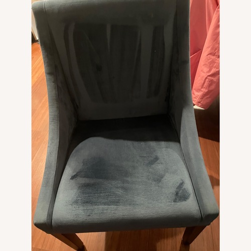 Used Macy's Blue Velvet Dining Chairs for sale on AptDeco