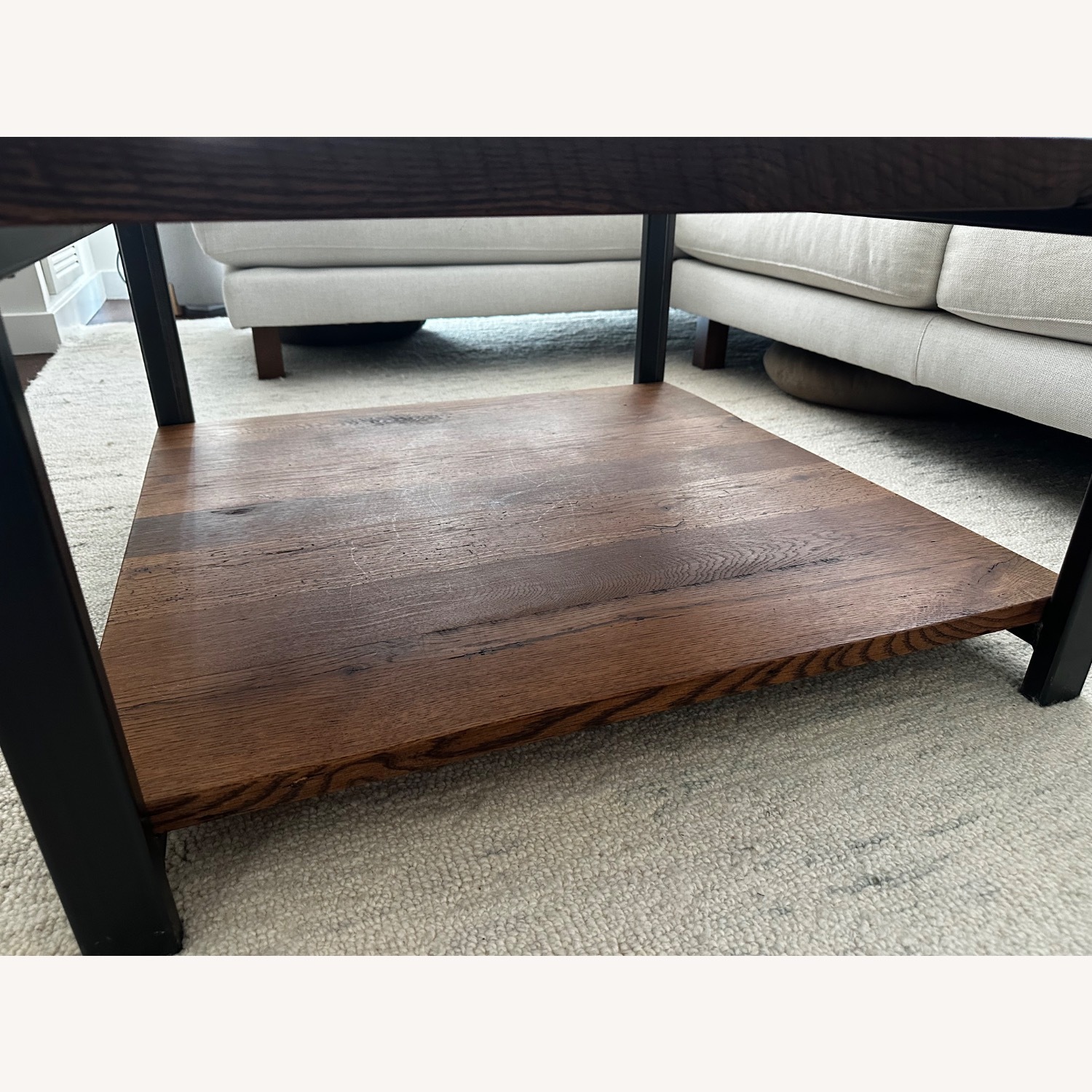 Industrial Solid Wood Coffee Table - image-3