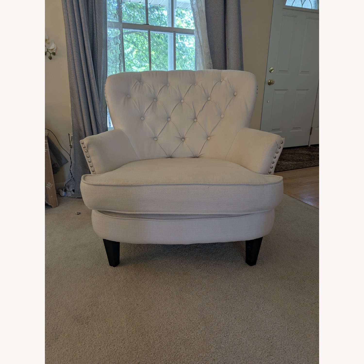 Accent Chair in Ivory - image-1