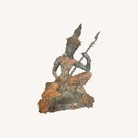 Bronze Guanyin Statue Playing Lute