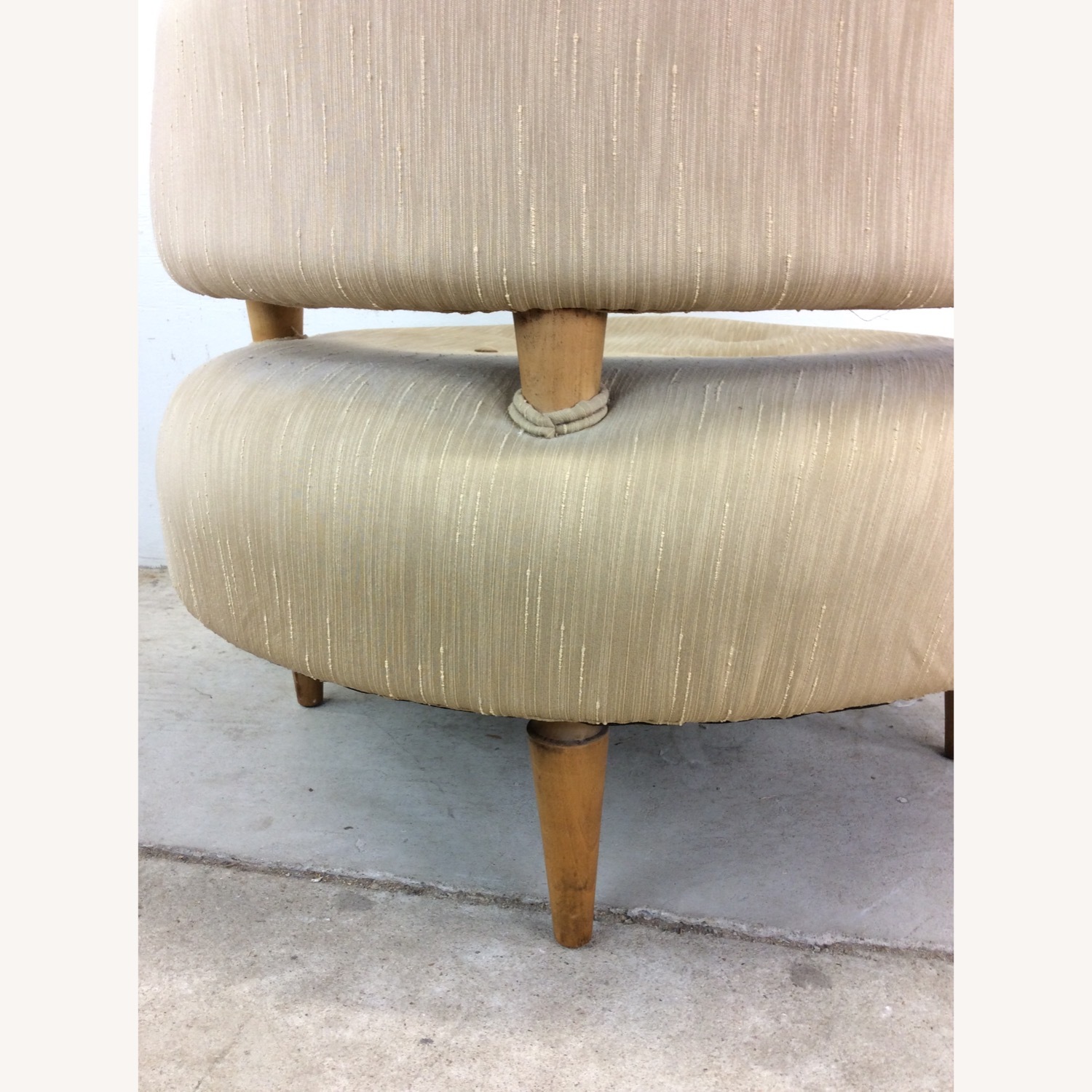 Unique Mid Century Club Chair with Tapered Legs - image-19