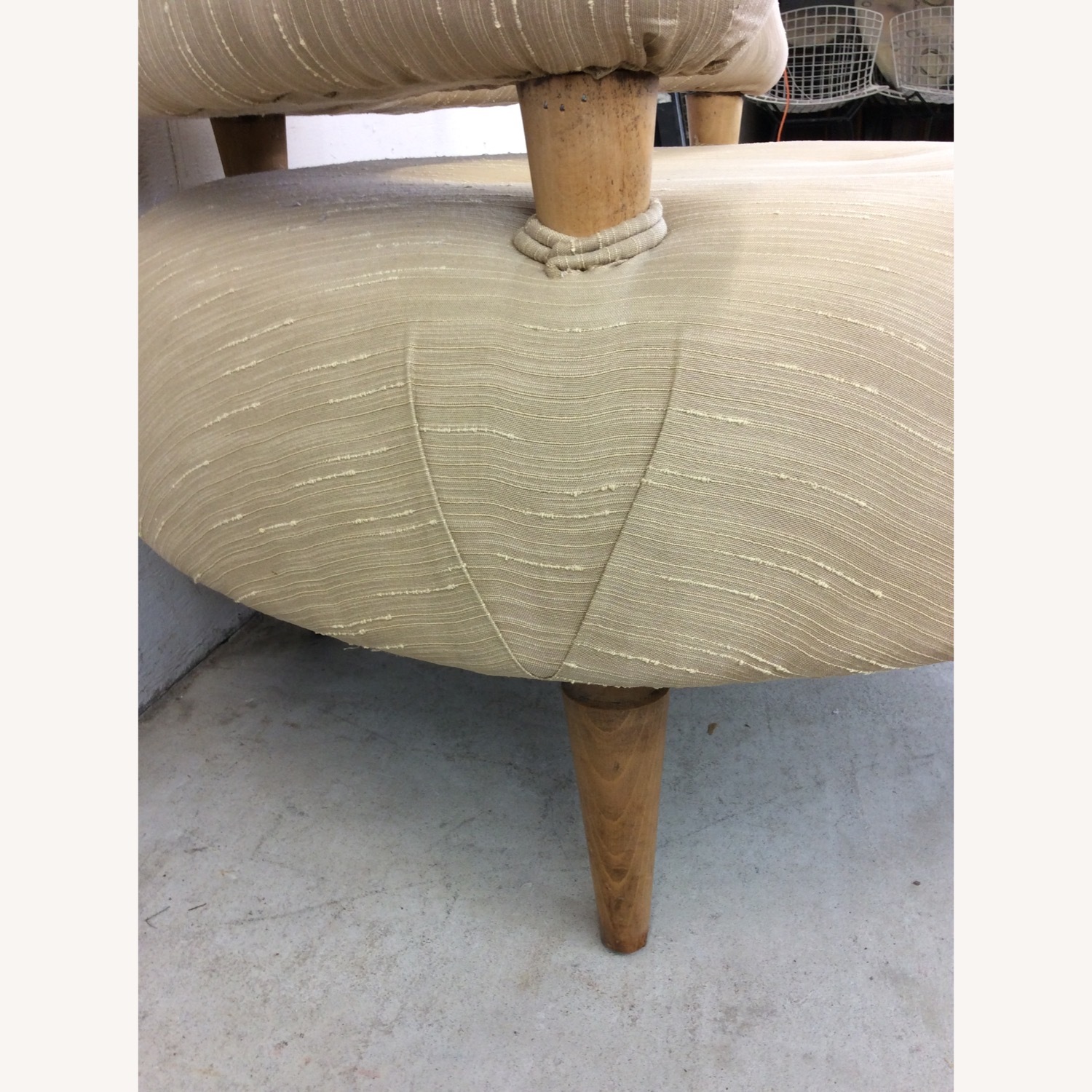 Unique Mid Century Club Chair with Tapered Legs - image-16