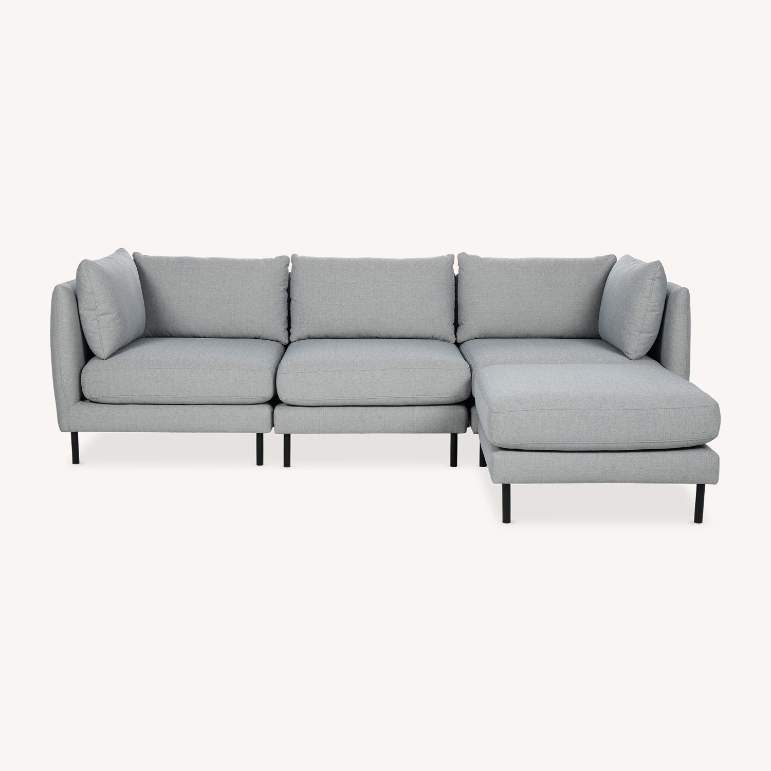 Feather Valencia Sectional in Color "Mist" - image-0