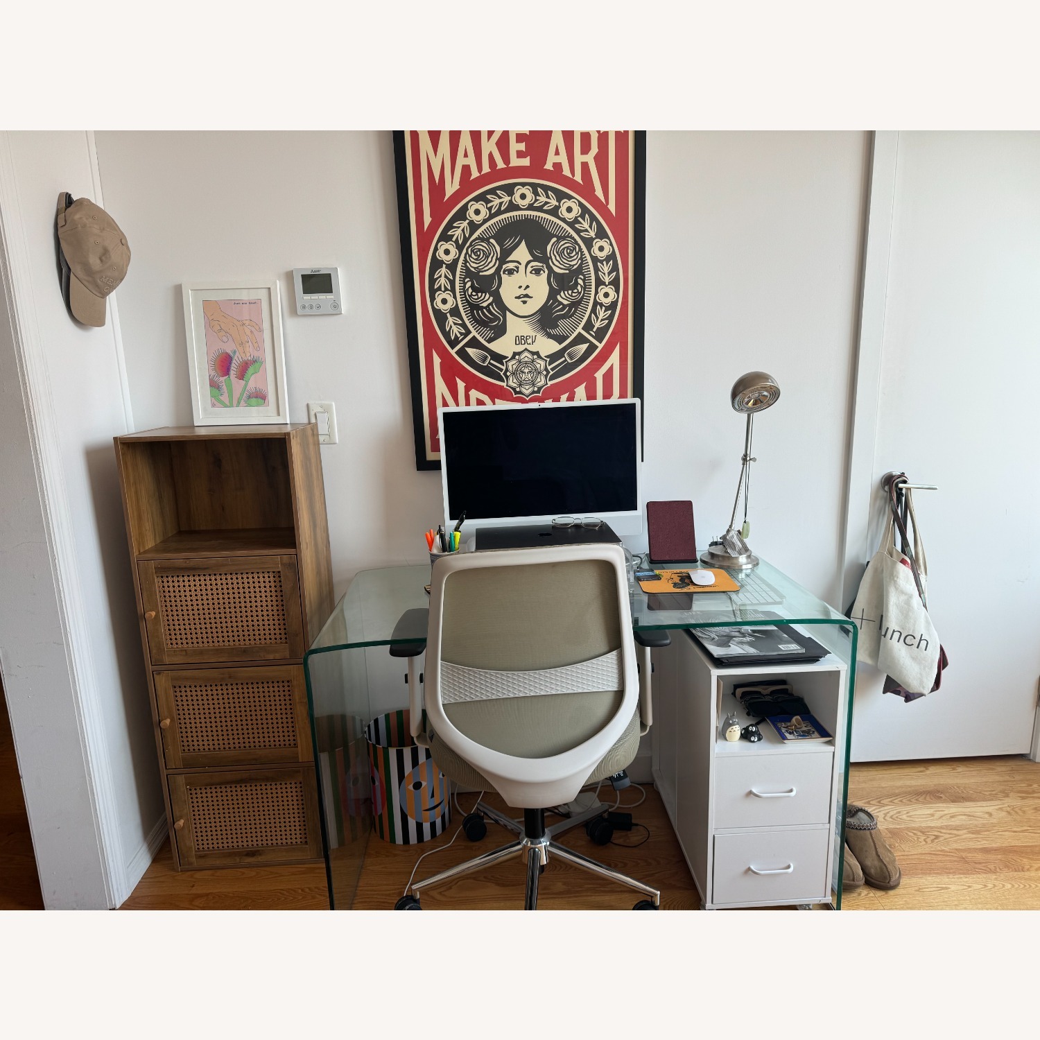 Modern Glass Desk - image-1