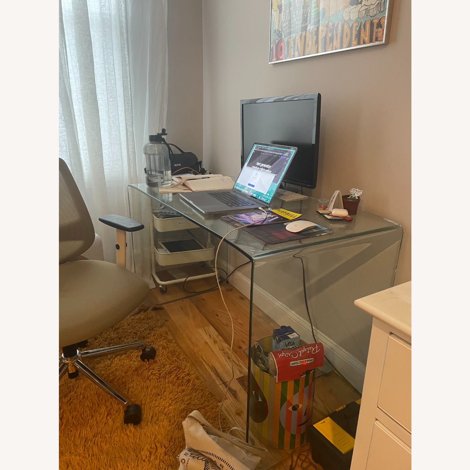 Modern Glass Desk - image-2