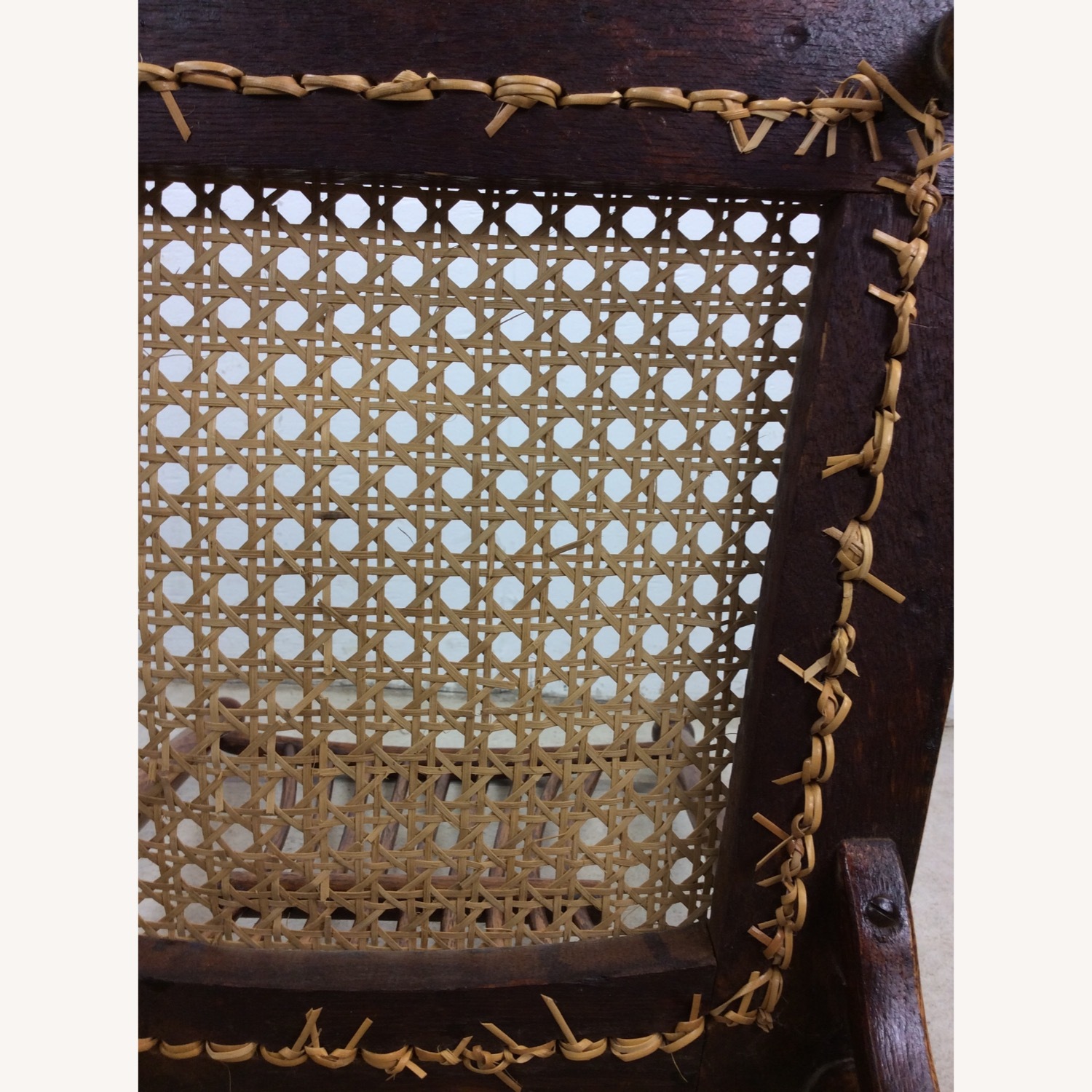 Antique Oak Chair with Turned Back & Caned Seat - image-19