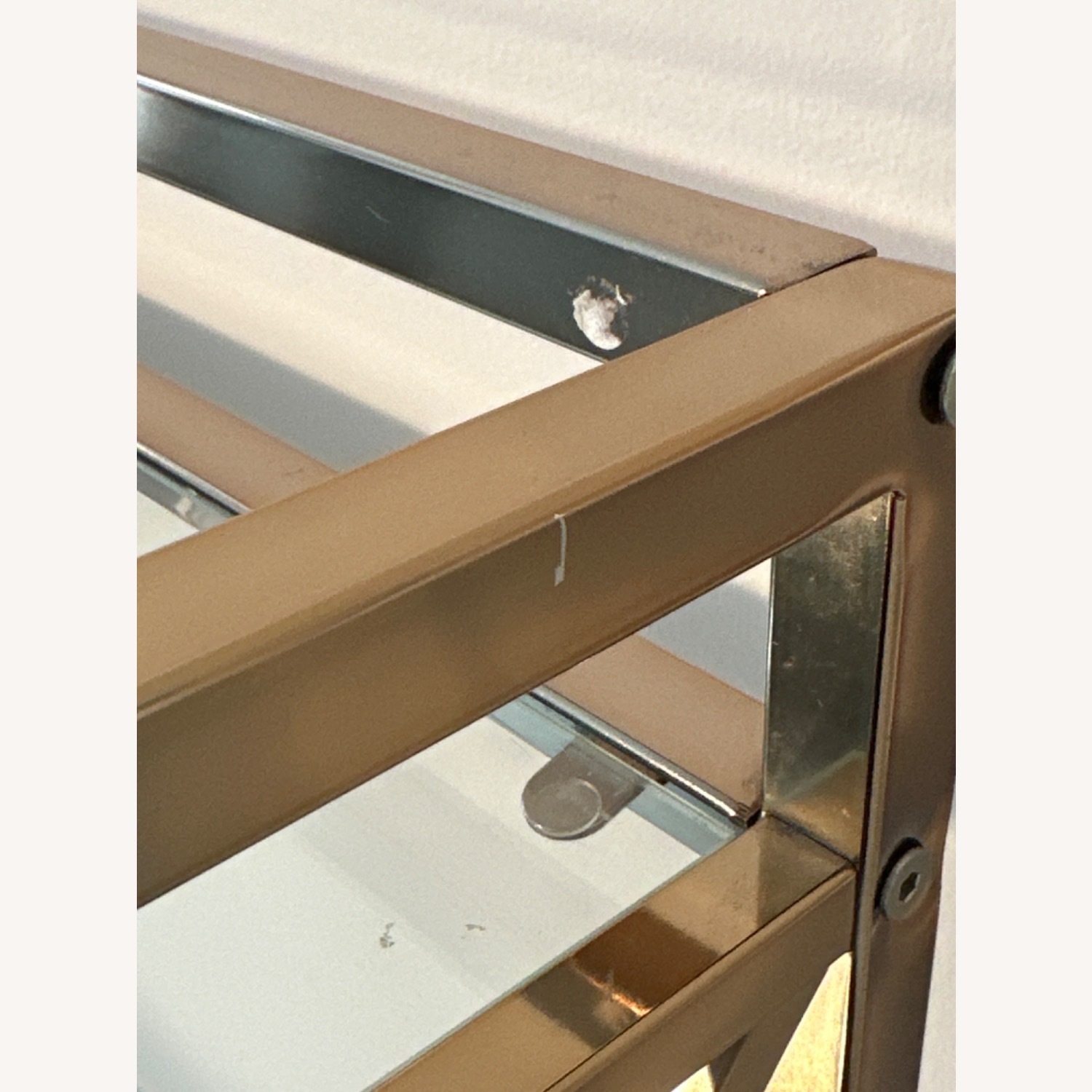 Maxton Toned Gold Bar Cart with Mirrored Finishes - image-5