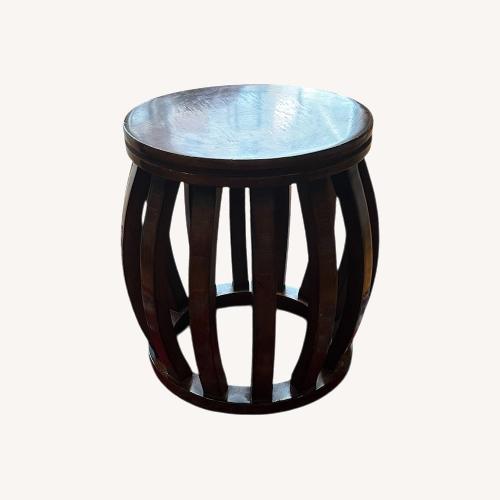 Used Set of Two Vintage Wooden Drum Sidetables  for sale on AptDeco