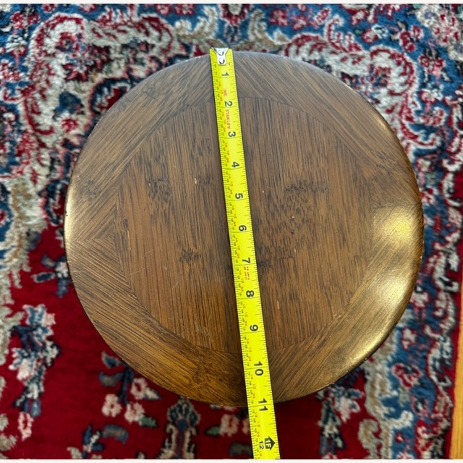 Set of Two Vintage Wooden Drum Sidetables - image-4